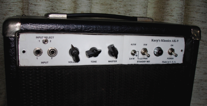 Figure 2 - AK-9 Guitar Amp Front Control Panel
