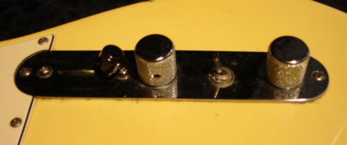 Figure 3 - My Telecaster Controls Showing The Added Phase Switch
